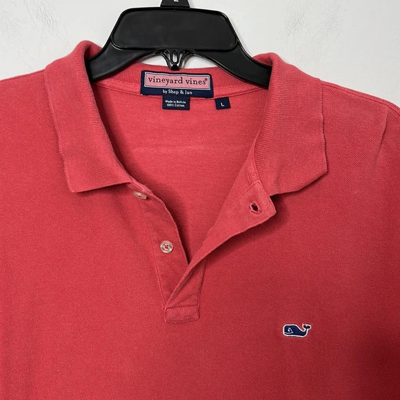 Vineyard Vines Red Cotton Polo Shirt - Picture 3 of 4